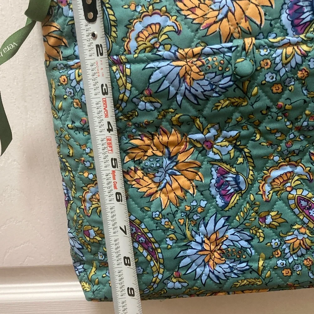 Vera Bradley Teal and Yellow Floral Shoulder Bag